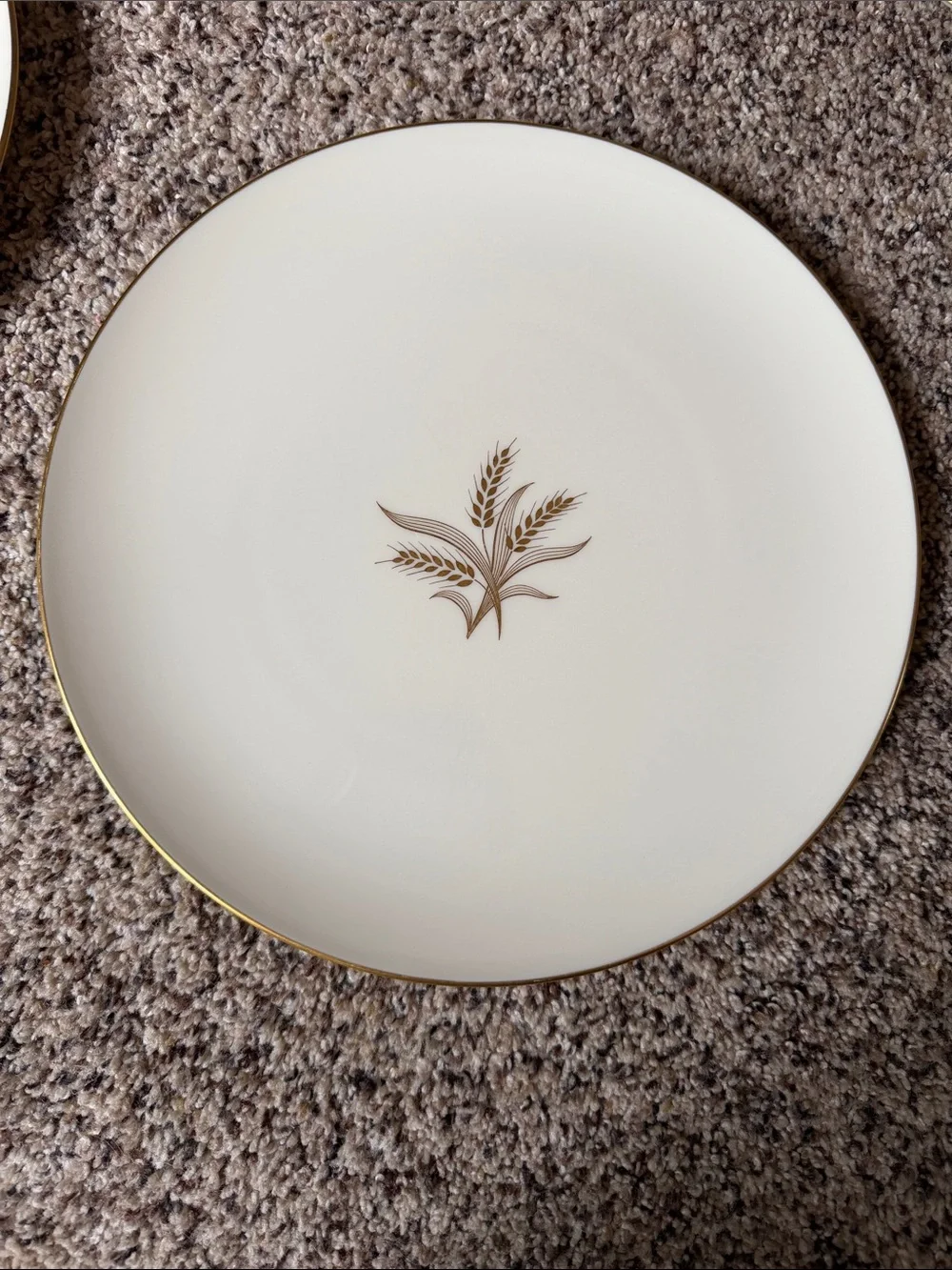 Vintage Lenox Harvest (Wheat / R-442) Fine Bone China Dinner Plates (set of 4)